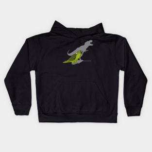 t-rex shadow - yellow naped amazon Kids Hoodie